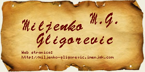 Miljenko Gligorević vizit kartica
